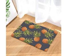 Baisheng Umwelt-Blumenblatt-Ölgemälde Rutschfeste Badematte/Küchen-Wolldecke/Schlafzimmer-Matte wasserabsorbierend schnell trocknend (Ananas 1-15.7x23.6Zoll /40x60cm)