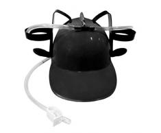 Dynamovolition Soda Getränke Bier Guzzler Spaß Trinkhelm Hut Schwarzer Hut Strohhut Party-Spiel 2 Dosen Soda Hält Auf der Seite Bier Helm