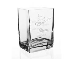 Herz & Heim® Kastenvase zum Muttertag und Ihrem Wunschtext unter dem Spruch Einen Engel ohne Flügel nennt Man Mama