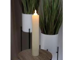 new home LED Wachskerze Elfenbein 5x32,5cm Altarkerze Stumpenkerze Weihnachtskerze Kerze