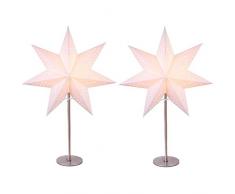 Standleuchte Stern 2er Set, creme | Papierstern | Weihnachtsstern | Weihnachtsstern | Lampe | Dekostern | Fensterdeko