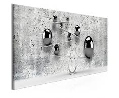 decomonkey | Bilder Modern Kugeln 135x45 cm | 1 Teilig | Leinwandbilder | Bilder | Vlies Leinwand | Bilder | Wand | Bild auf Leinwand | Wandbild | Kunstdruck | Wanddeko | Beton Abstrakt Grau | DKB0448a1PXL