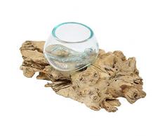 Kenai-Deko Liqva S, Wurzelholz Designer-Vase S, Gamal S, Teakholz-Vase, Dekoglas S,Wurzelholz Glasvase S,Liqvavase S,Gamal S,Root Molten vase S