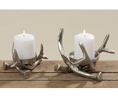 Kerzenständer Kerzenleuchter Metall Geweih Advent Tischdeko Leuchter