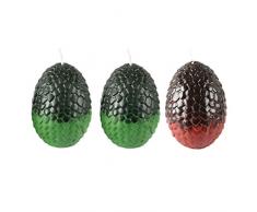 dailymall 3er Set Osterkerzen Kerze Wachs Ostermotiv Wachs Motiv Handarbeit Ostereier Eier zu Ostern