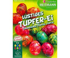 Ostereier Farben / Eierfarben Lustiges Tupfer Ei (6 Farben + Tupfschwamm) OSTERN