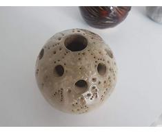 Kugelvase, Steckvase, beigebraun