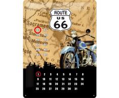 Nostalgic-Art 20360 US Highways Route 66 Map, Blechschild, 30 x 40 cm