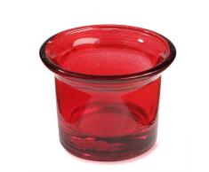 Teelichtglas 6,5 x 4,5 cm, rot, 10 Stück