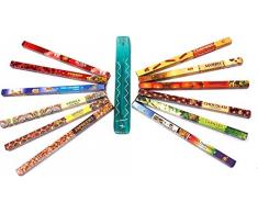 Räucherstäbchen 12 Schachteln inkl. Räucherstäbchenhalter (z.B. Sandelholz, Nag Champa, Weihrauch, Lavendel, Cannabis, Vanilla, Myrrhe und viele weitere Duftrichtungen), SPAR-ANGEBOT inkl. HALTER