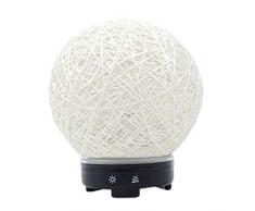 Nrpfell Wei？Er Kreativer Handgemachter Rattan Ball Ultraschall Aromatherapie Maschinen Luft Befeuchter mit LED Nacht Licht Timing Funktion EU Stecker