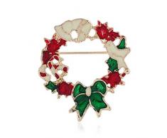 Defantia Weihnachtsthema Brosche Diamant Kostüm Zubehör Kreative Retro Elch Kranz Weihnachtsgirlande