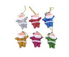 Createjia 6 PC Färben Weihnachtskleinen Alten Mann Weihnachtsmann Verziert Weihnachtsdekorationgeschenke Weihnachtsbaumanhänger