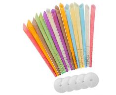 Ohrkerzen, FEALING 16 Stück Ohrenkerzen Ohrreiniger Ohrenschmalzentfernung Natürliche Bienenwachs Kerzen Rauchfrei Ohrkerzenset mit 5 Ohr Kerzenschalen Ohrenpflege Für Entspannen Und Reinigen