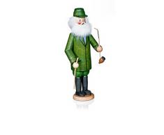 Original Crottendorfer Räuchermann - Räucherfigur traditonell in grün aus dem Erzgebirge- ca. 23 cm -
