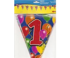 Girlande Zahl 1 Geburtstag Jubiläum Wimpelkette, 10m