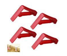 aufodara Plastik Tischdeckenklammer Tischtuchklammer für draußen Garten Picknicks Hochzeiten Partys Buffets Restaurant (4, Rot)