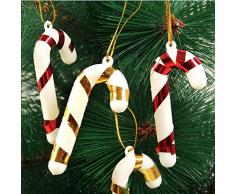 SDJSPYQH 1/6/12/18 Stücke Weihnachtsstöcke Christbaumschmuck Für Home Party Weihnachten Zuckerstange Weihnachtsbaum Hängende Ornamente