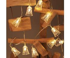 1.5M 10 Led Lichterkette Weihnachtsschnur Weihnachtsglocke Lichterketten Dekoration GlüHbirne Warmweiß,Hochzeit, Party, Zuhause Sowie Garten, Balkon, Terrasse, Fenster, Treppe, Bar