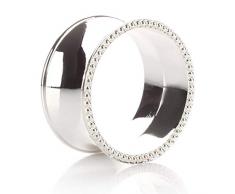 Xyxiaolun Servietten Ring Party, 2 Farben Servietten Halter Für Hochzeit Metall Rund Serviette Schnalle Für-Partei-Versammlung (6 Stück),Silber,6PCS