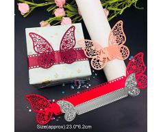 Ponnen Serviettenring Schmetterling Stanzbögen Stanzschablonen Scrapbooking Stanzmaschine Stanzformen für Scrapbooking Kartenbasteln Album Papier Dekor