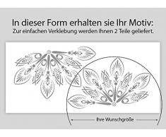 Grandora W125 Wandtattoo Ornament für Deckenlampe silbergrau (BxH) 40 x 40 cm