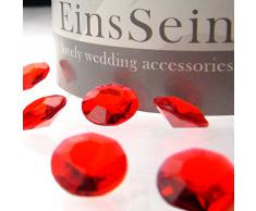 100x FUNKELNDE Diamantkristalle 12mm rot EinsSein® Dekoration Dekosteine Diamanten FUNKELNDE Diamantkristalle Streudeko Konfetti Tischdeko Hochzeit