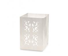 6 x Lichttüten / Decolights Miniatur "Ornamente" (Weiß / 16 x 11 x 11 cm) NICHT ENTFLAMMBAR