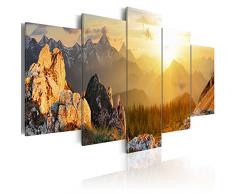 murando - Bilder Landschaft Gebirge 200x100 cm Vlies Leinwandbild 5 TLG Kunstdruck modern Wandbilder XXL Wanddekoration Design Wand Bild - Natur Berge c-B-0056-b-m