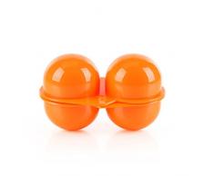 BrilliantDay Eier Aufbewahrungsbox Eierbehälter Vorratsdose Fach Multi in Kühlschrank Outdoor Picknick Camping Farbe Zufällig LianLe (Orange, 2 Fach)
