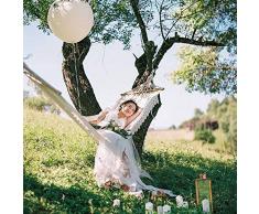 Reise Hängematte Camping Zwei-Personen Faltbare Baum Schaukel Hängematte Mit Weißer Spitze, Geeignet Für Reisen, Partys, garten, Hochzeit, Meer