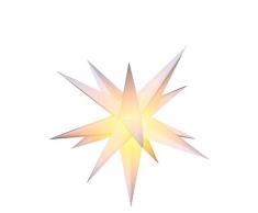 Außenstern Stern wetterfest weiß Kunststoff außen Adventsstern Weihnachtsstern