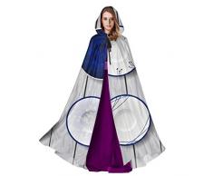 QuqUshop Chinesische Porzellanmalerei Stil Porzellanteller Cape Mantel Männer Frau Mit Kapuze Mantel 59 Zoll Für Weihnachten Halloween Cosplay Kostüme