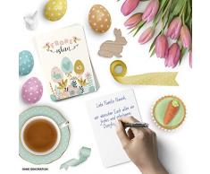 15 x Postkarten zu Ostern mit Umschlägen im Set/Osterkarten modern schönes Ostermotiv/Osterpostkarten