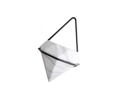 BESPORTBLE Wanddekoration Trigg Übertopf Keramik Metall Wandvase Geometrische Wand Pflanze Halterung Hängend Blumenampel Luftpflanzen Pflanzgefäß für Sukkulenten Kaktus Schwarz S