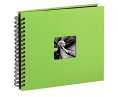 Hama Fotoalbum, 28 x 24 cm, 50 schwarze Seiten, 25 Blatt, mit Ausschnitt für Bildeinschub, Fotobuch kiwi