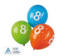 Zahlen-Luftballons 0-9 je Zahl im 5er Pack 8