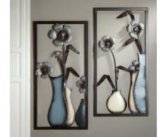 GILDE Wandbilder Stilleben, Metall, 2-teiliges Set, 40 x 80 cm