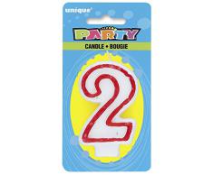 Geburtstagskerze mit der Zahl 2 // Zahlenkerze Tortenkerze Kerze Kerzen Kinderparty Geburtstag Kindergeburtstag Geburtstagstorte Kuchenkerze