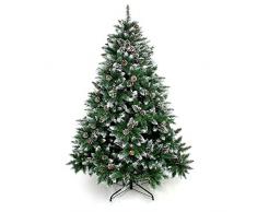 Yorbay Weihnachtsbaum Tannenbaum mit Ständer 120cm-240cm für Weihnachten-Dekoration Mehrweg (Weihnachtsbaum mit Schnee, 180cm)