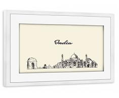 artboxONE Poster mit Rahmen 30x20 cm Reise Reise / Asien Architektur India beige Gerahmtes Poster weiß - Wandbild Reise Reise / Asien Architektur Kunstdruck von Alexandr Bakanov