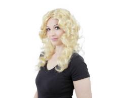Perücke Blond Locken blonde Perrücke Kostüm Fasching Damenperücke für Damen