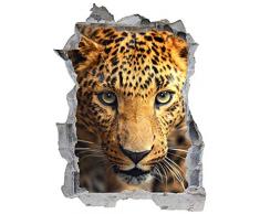 Leopard Afrika Tier Safari Wandtattoo Wandsticker Wandaufkleber E0393 Größe 46 cm x 62 cm