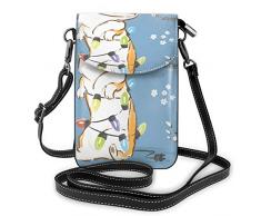 Generic Corgi Hundespielzeug Weihnachtsgirlande Poster, kleine Umhängetasche, Handtasche – Frauen PU-Leder Handtasche mit verstellbarem Riemen für den Alltag