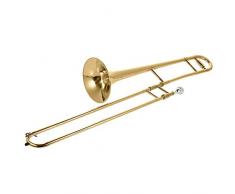 AM Mond Tenorposaune Messing Goldlack BB Ton B flat Blasinstrument mit Schale RO Nickel Mundstück Reinigungsstift -Kasten