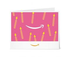 Amazon.de Gutschein zum Drucken (Geburtstagskerzen (pink))