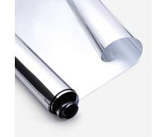 rabbitgoo Spiegelfolie Selbstklebend Fensterfolie mit Hitzeschutz Sonnenschutzfolie Reflektierende Aufkleber Sichtschutzfolie für Fenster Wärmeisolierung Tönungsfolie UV-Schutz 76 x 400 cm