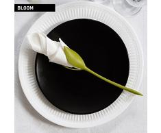 Serviettenhalter aus Kunststoff, mit Blumenmotiv, Grün, 4 Stück