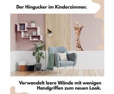 YX018 Giraffe Wandtattoo Wandsticker Aufkleber für Kinderzimmer Babyzimmer Afrika beige Aquarell (85x30 cm)