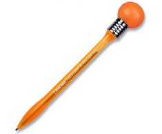 °°Blinkender KugelschreiberMelchior mit Leuchtball (neon-orange)